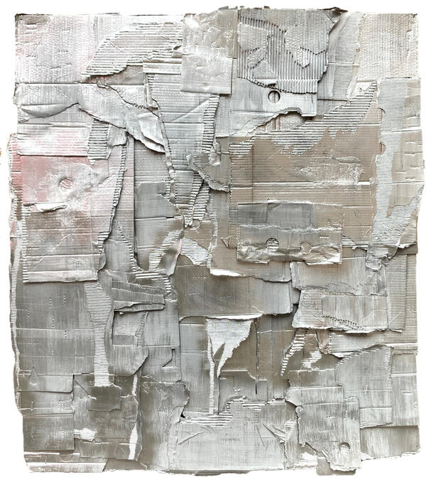 Untitled, 2023 Spray paint on cardboard 39 × 44