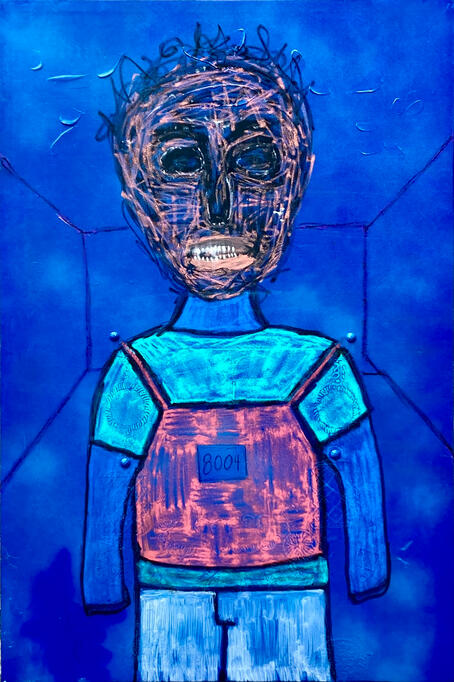 Untitled, 2024 Mixed media on canvas 36 × 24