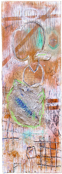 Untitled, 2023 Mixed media scrap wood 12 × 34