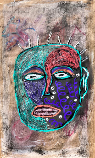 Untitled, 2024 Mixed media on paper 22 × 35